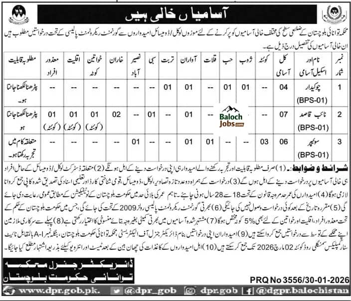 Energy Department Balochistan Jobs 2026 Official Advertisement No 2 (1)