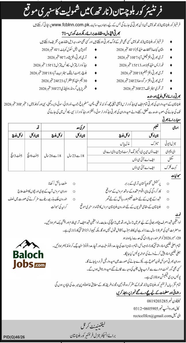 FC Balochistan North Jobs 2026 1 FC Balochistan North Jobs 2026 Advertisement