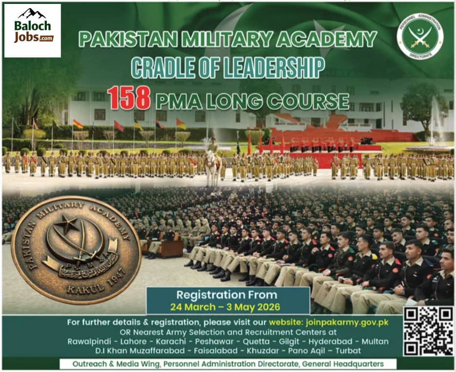 PMA Long Course 158 Jobs 2026 - Join Pakistan Army Online 1 PMA Long Course 158 Jobs 2026 Official Advertisement