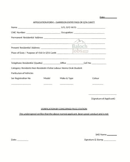 Quetta Cantt Pass Form PDF Download 2026 1 Quetta Cantt Pass Form PDF Download 2026