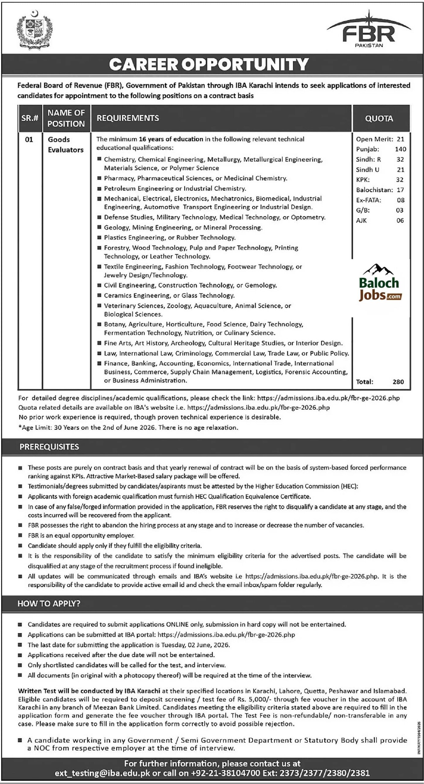 Federal Board of Revenue FBR Jobs 2026 1 Federal Board of Revenue FBR Jobs 2026 Advertisement