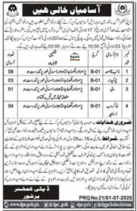Deputy Commissioner Office Barshore Jobs 2026 Advertisement