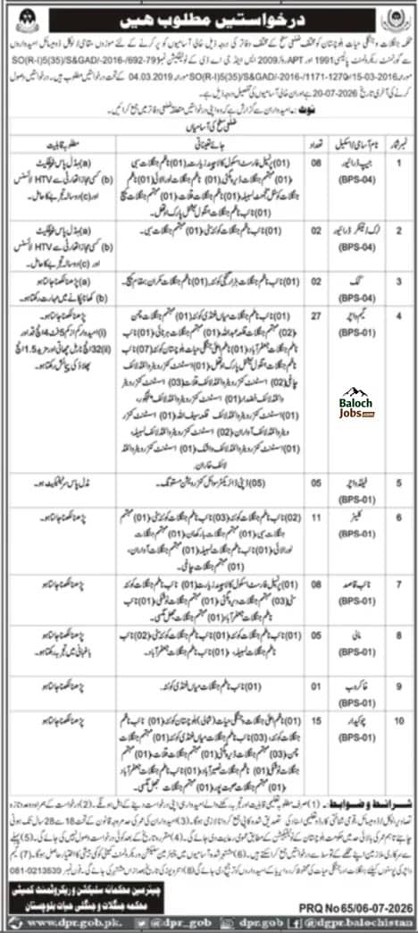 Forest And Wildlife Department Balochistan Jobs 2026 1 Forest And Wildlife Department Balochistan Jobs 2026